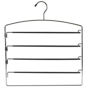 THREE Silver and Black Multi-Layer Pants and Top Hangers (three available)